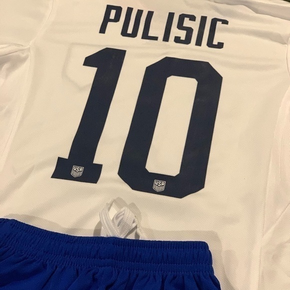Christian Politic 5T 6T Toddler Jersey USA Soccer Jersey Set USA Christmas Gift - Picture 1 of 6